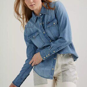 NWT Lee Western Denim Snap Shirt